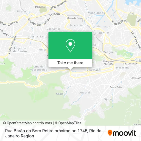 Rua Barão do Bom Retiro próximo ao 1745 map