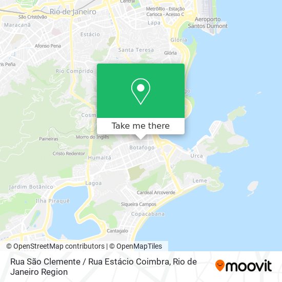 Mapa Rua São Clemente / Rua Estácio Coimbra