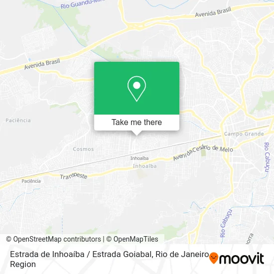 Estrada de Inhoaíba / Estrada Goiabal map