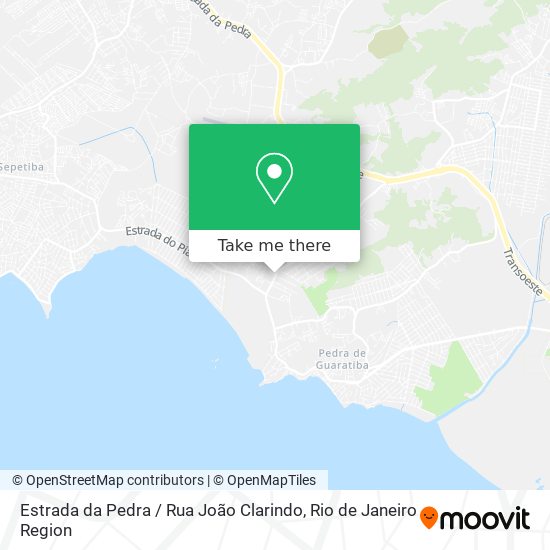 Mapa Estrada da Pedra / Rua João Clarindo