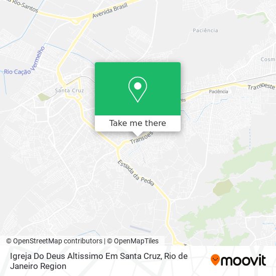 Igreja Do Deus Altissimo Em Santa Cruz map