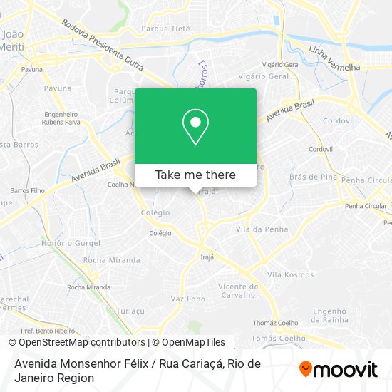 Avenida Monsenhor Félix / Rua Cariaçá map