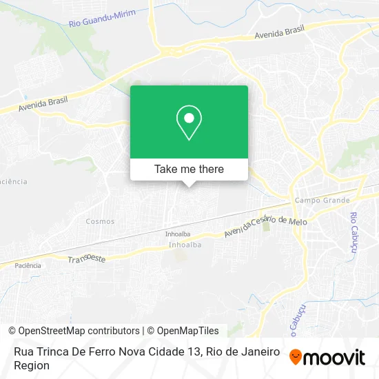 Rua Trinca De Ferro Nova Cidade 13 map