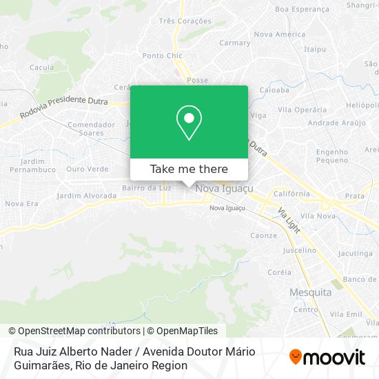 Mapa Rua Juiz Alberto Nader / Avenida Doutor Mário Guimarães