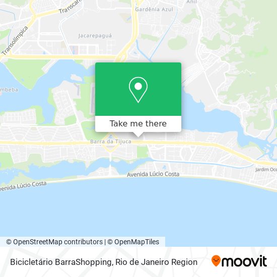 Bicicletário BarraShopping map