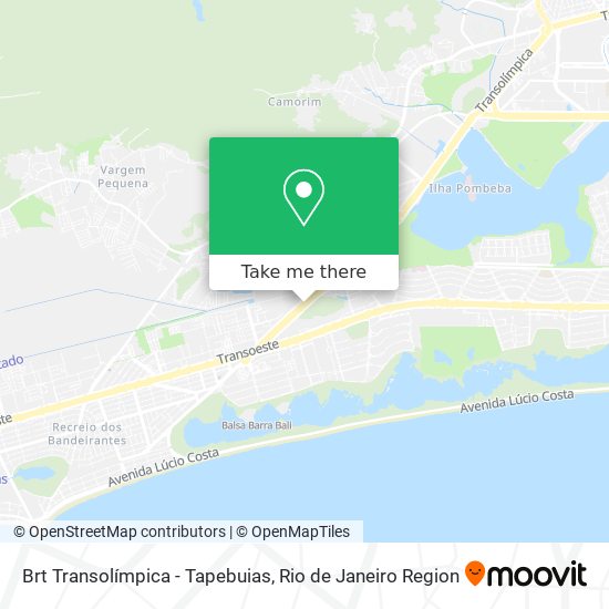Brt Transolímpica - Tapebuias map