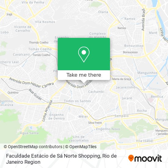 Mapa Faculdade Estácio de Sá Norte Shopping