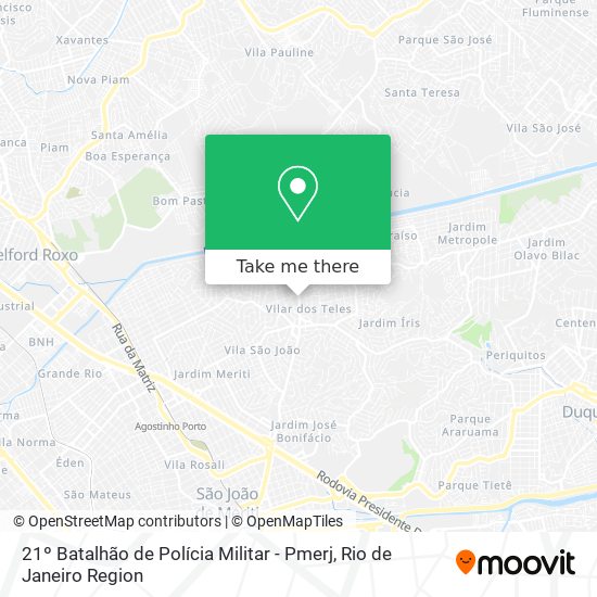 21º Batalhão de Polícia Militar - Pmerj map