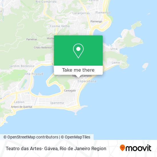 Mapa Teatro das Artes- Gávea