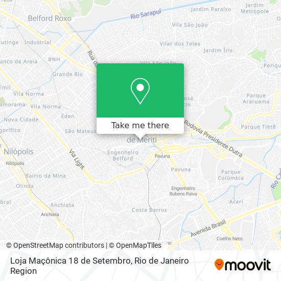 Mapa Loja Maçônica 18 de Setembro