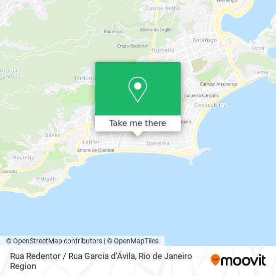 Mapa Rua Redentor / Rua Garcia d'Ávila