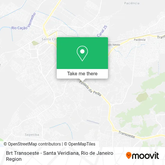 Brt Transoeste - Santa Veridiana map