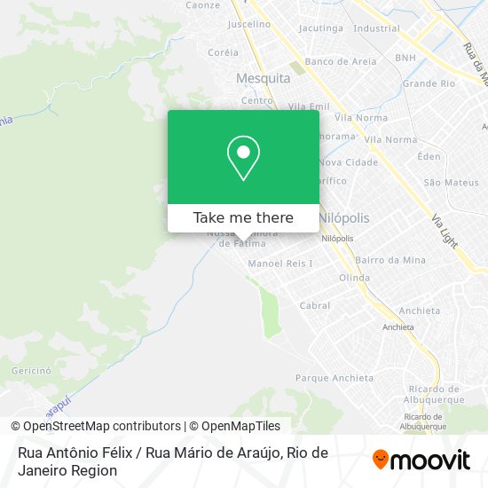 Mapa Rua Antônio Félix / Rua Mário de Araújo