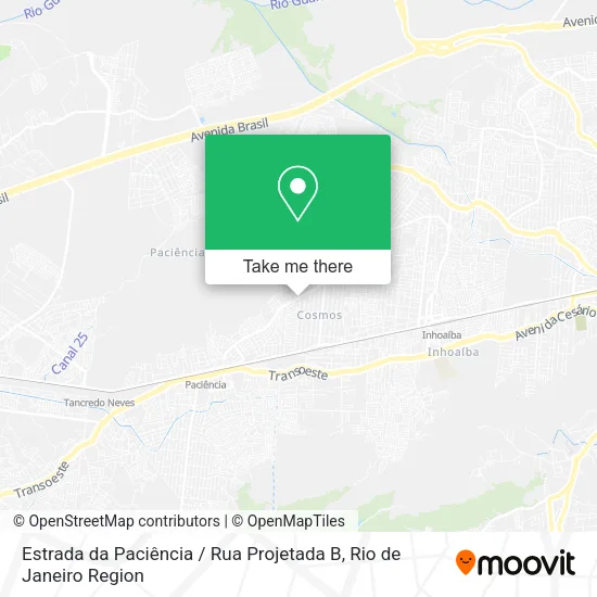 Estrada da Paciência / Rua Projetada B map