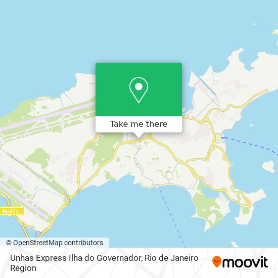 Mapa Unhas Express Ilha do Governador