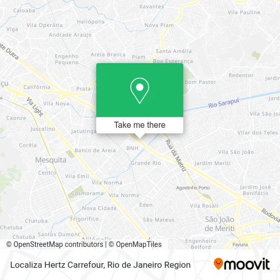 Localiza Hertz Carrefour map