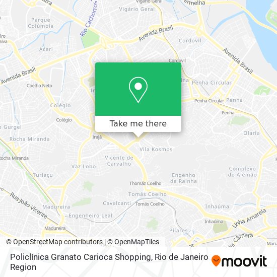 Policlínica Granato Carioca Shopping map