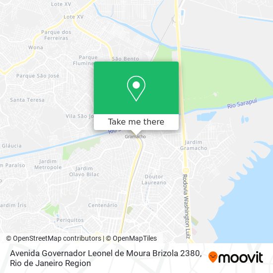 Mapa Avenida Governador Leonel de Moura Brizola 2380