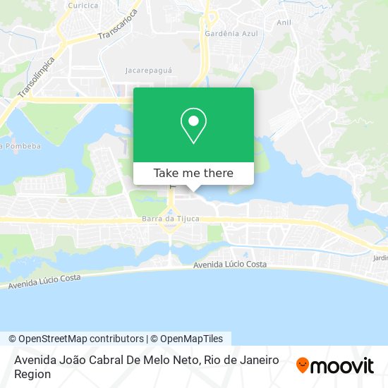 Mapa Avenida João Cabral De Melo Neto