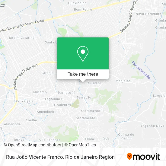 Rua João Vicente Franco map