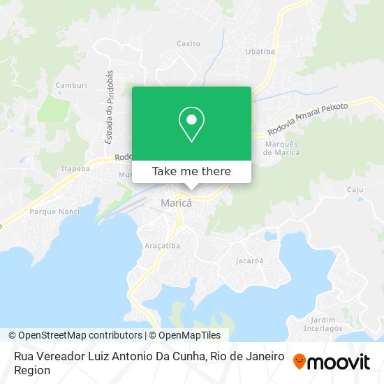 Mapa Rua Vereador Luiz Antonio Da Cunha
