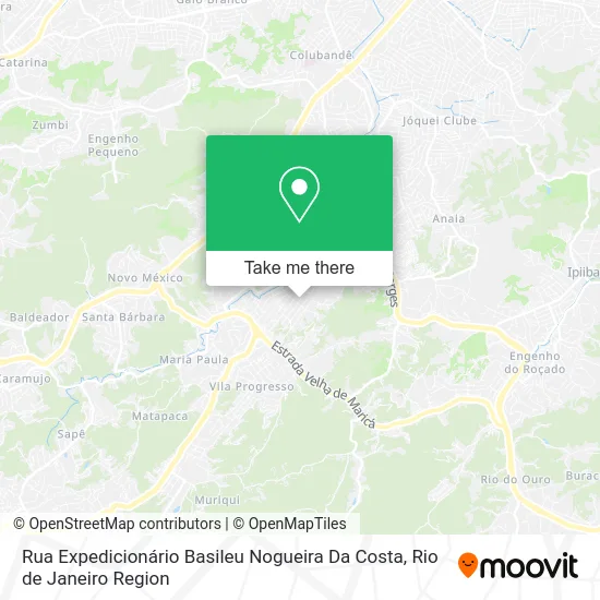 Rua Expedicionário Basileu Nogueira Da Costa map