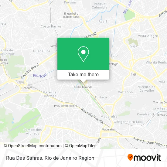 Rua Das Safiras map
