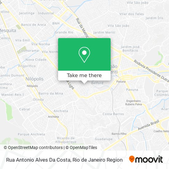 Mapa Rua Antonio Alves Da Costa