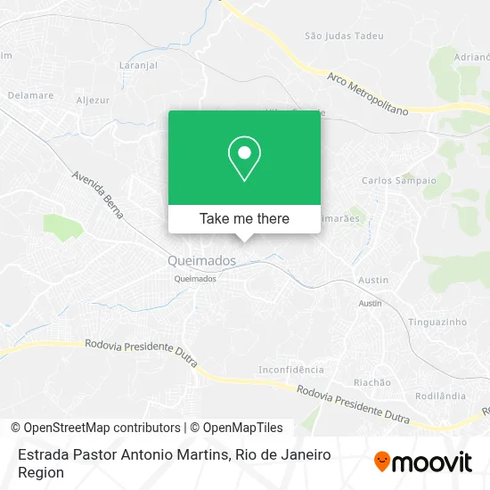 Estrada Pastor Antonio Martins map