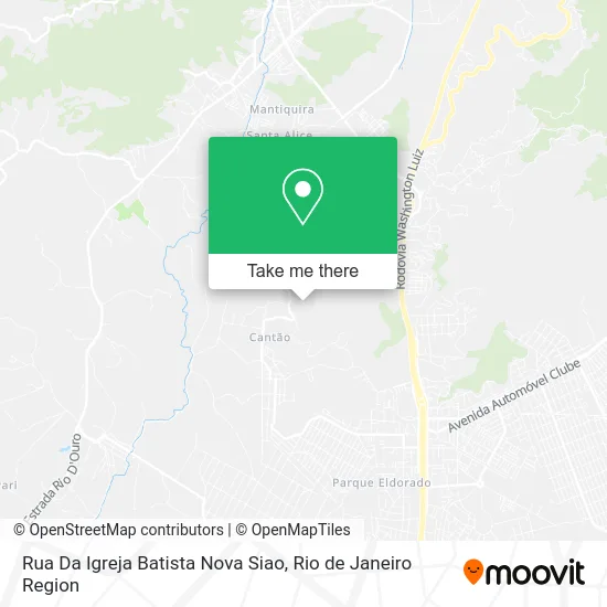 Rua Da Igreja Batista Nova Siao map