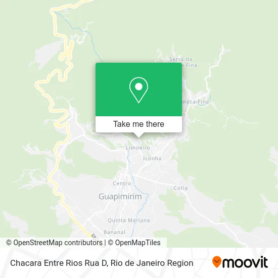 Chacara Entre Rios Rua D map