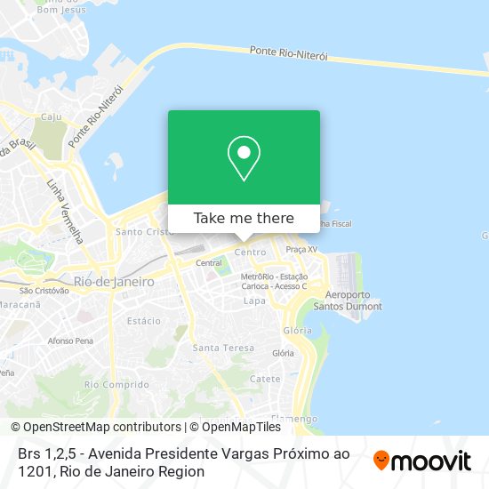 Mapa Brs 1,2,5 - Avenida Presidente Vargas Próximo ao 1201