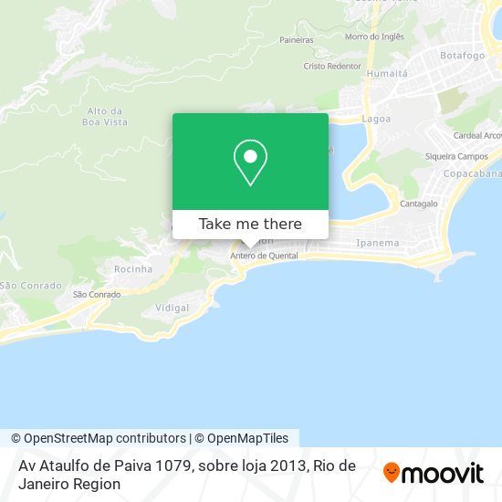 Mapa Av Ataulfo de Paiva 1079, sobre loja 2013