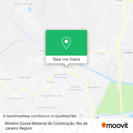 Mapa Mineiro Costa-Material de Construção