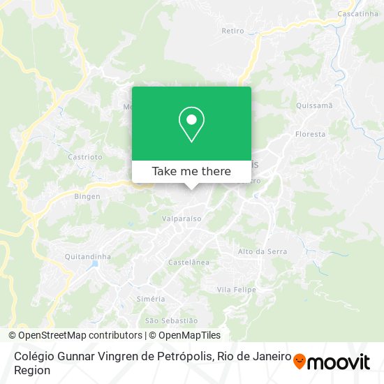 Colégio Gunnar Vingren de Petrópolis map