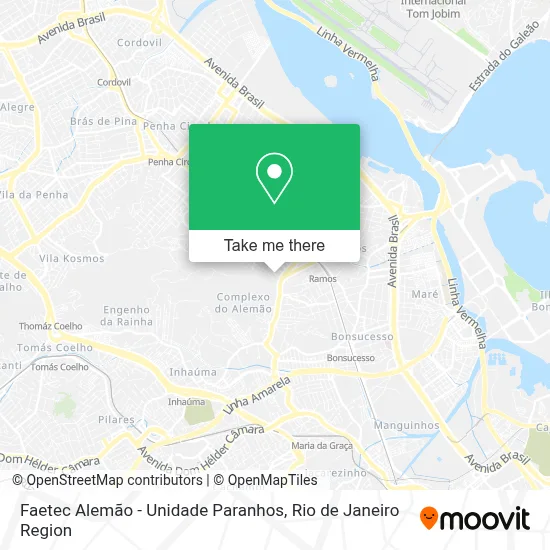 Faetec Alemão - Unidade Paranhos map