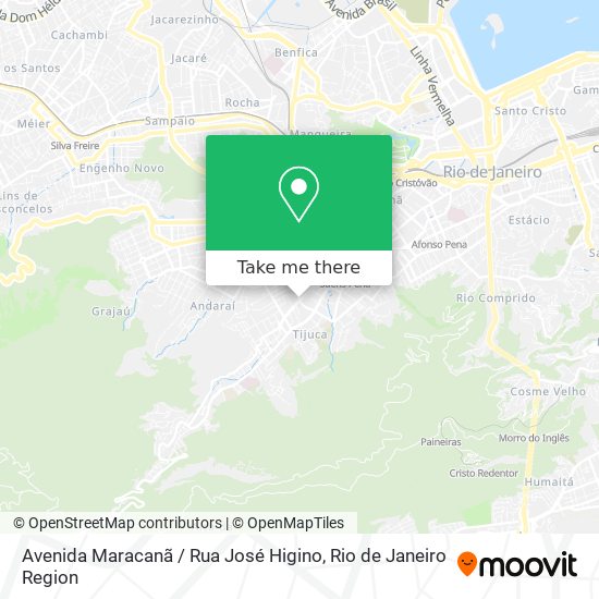 Mapa Avenida Maracanã / Rua José Higino