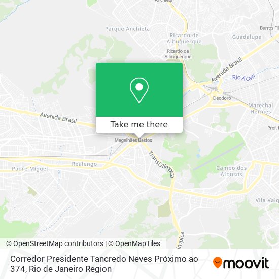 Corredor Presidente Tancredo Neves Próximo ao 374 map