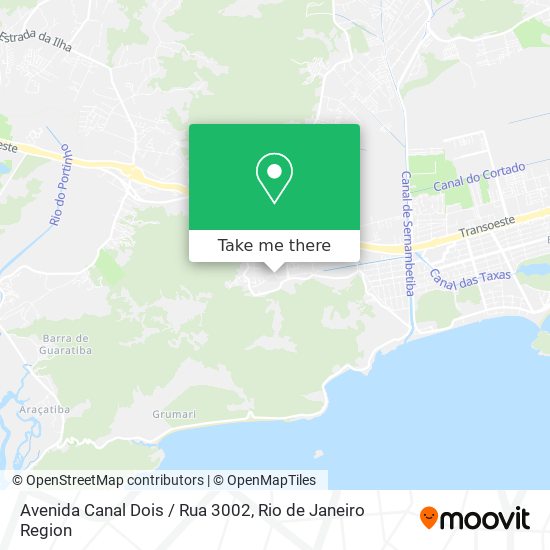 Mapa Avenida Canal Dois / Rua 3002