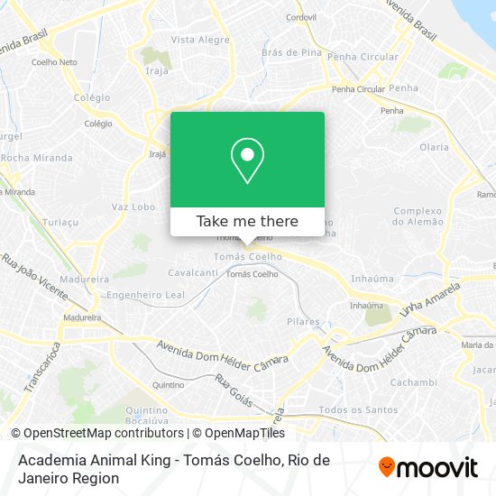 Academia Animal King - Tomás Coelho map
