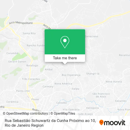 Rua Sebastião Schuwartz da Cunha Próximo ao 10 map