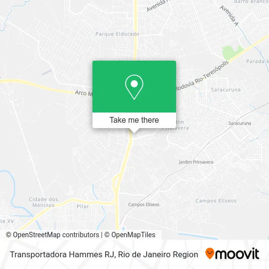 Transportadora Hammes RJ map