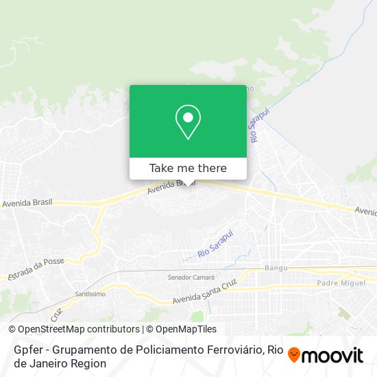 Mapa Gpfer - Grupamento de Policiamento Ferroviário