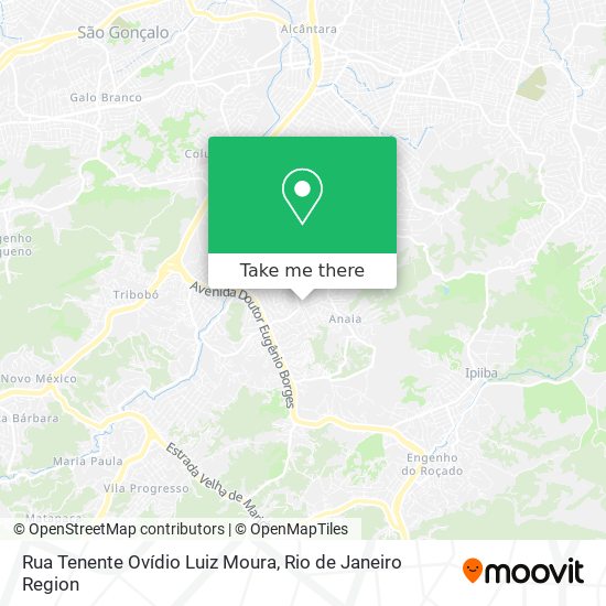 Rua Tenente Ovídio Luiz Moura map