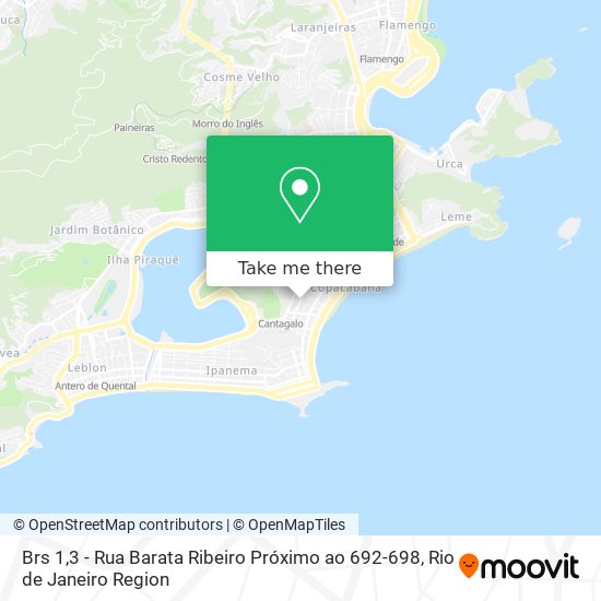 Mapa Brs 1,3 - Rua Barata Ribeiro Próximo ao 692-698