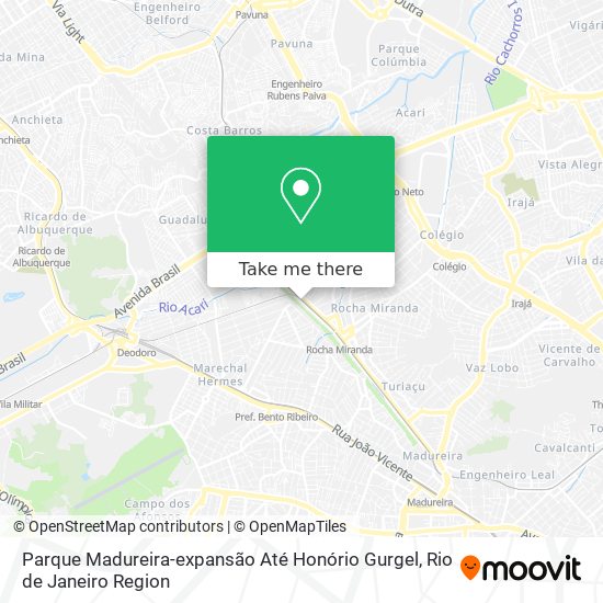 Parque Madureira-expansão Até Honório Gurgel map