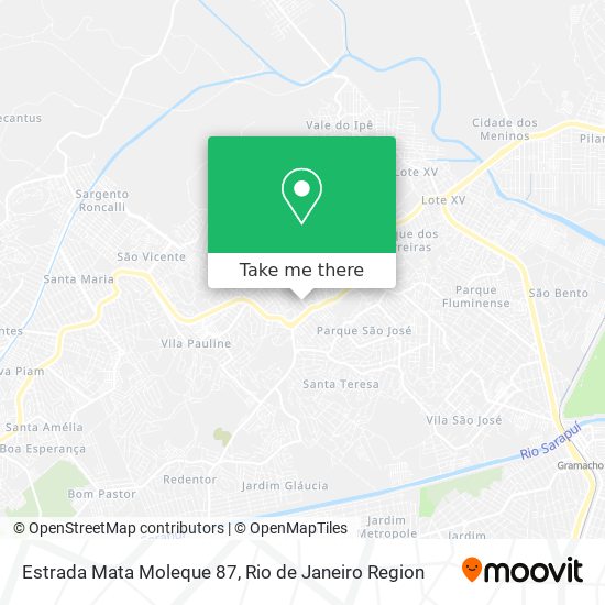 Estrada Mata Moleque 87 map