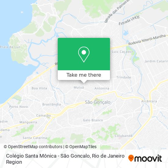 Mapa Colégio Santa Mônica - São Goncalo