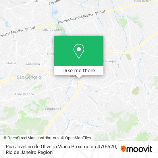 Mapa Rua Jovelino de Oliveira Viana Próximo ao 470-520