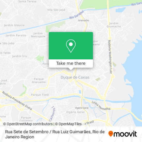 Mapa Rua Sete de Setembro / Rua Luiz Guimarães